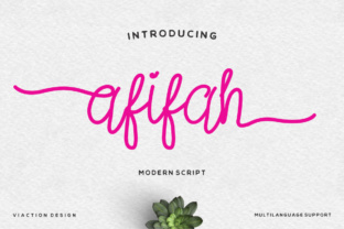 Afifah Script: A Friendly, Modern Handwritten Typeface for Digital Design