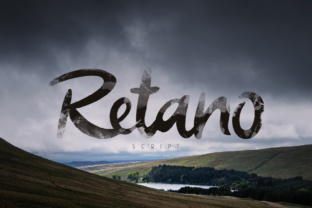 Retano Script: A Playful, Water-Painted Font for Digital Branding