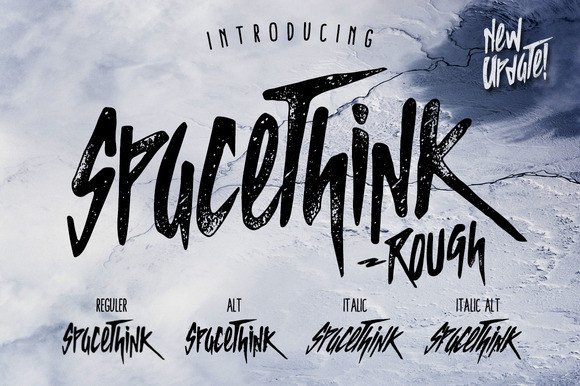 Spacethink: A Bold, Carefree Display Font for Real Branding