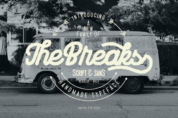 The Breaks: A Retro Painterly Display Font for Editorial Charm